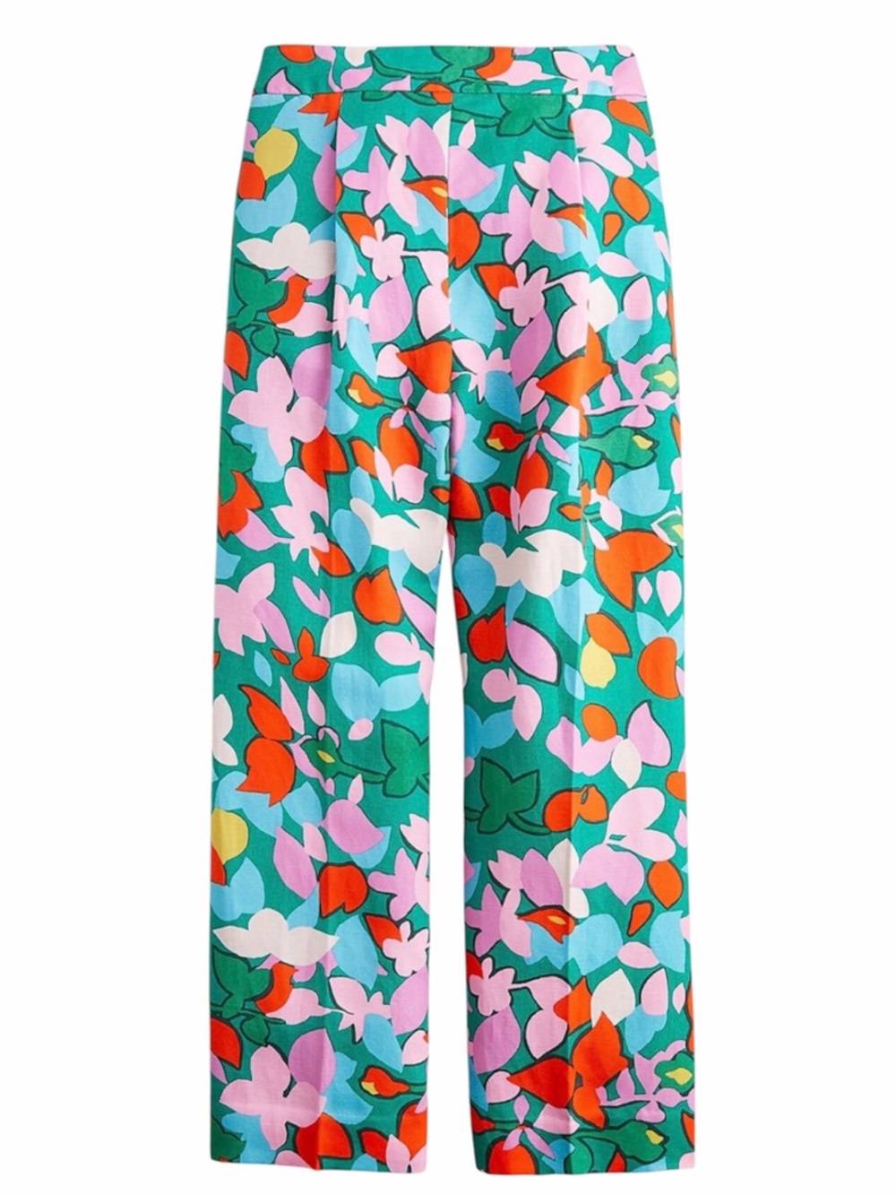 J. Crew High Rise Pleated Pant In Confetti Floral (AM998)